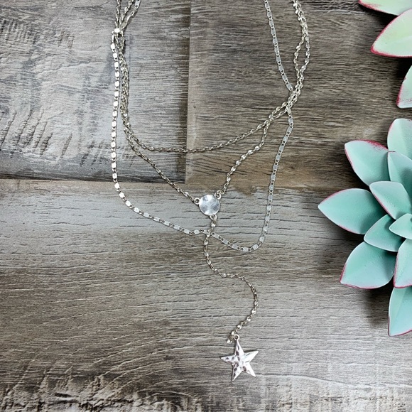 Seeing Stars Layered Necklace - Silver - Picture 5 of 5